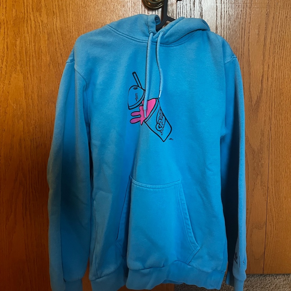 Blue simpsons Adidas size medium mens hoodie
